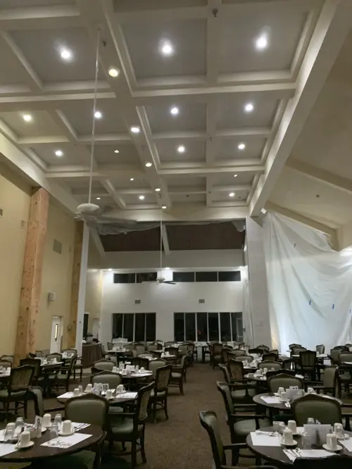 Restaurant bare interior wall & ceiling